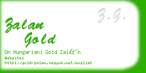 zalan gold business card